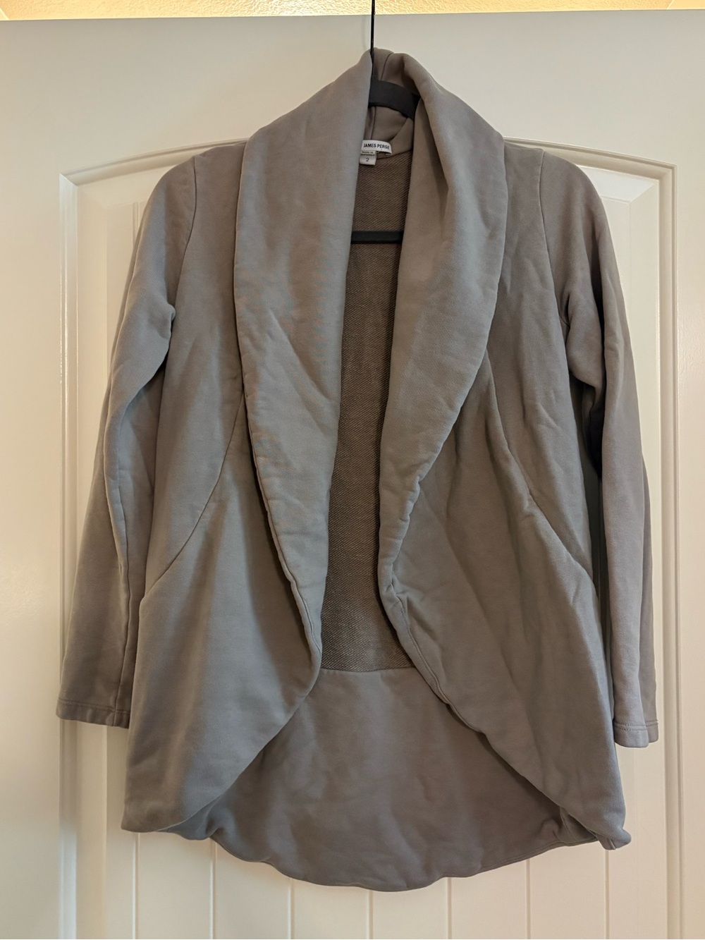 James Perse Open Cardigan Sweatshirt in Taupe, James Perse Size 2.